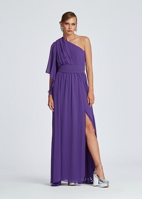 One shoulder maxi dress