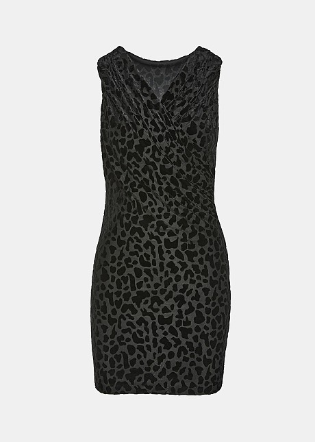 Rochie scurtă cu animal print