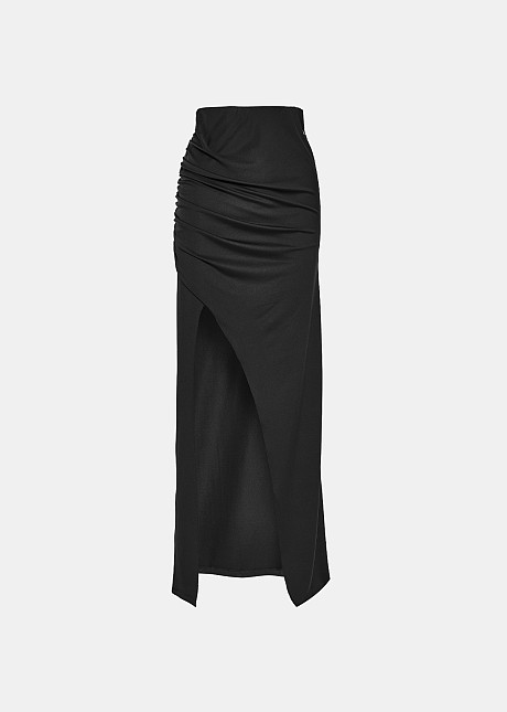 Maxi skirt with side split