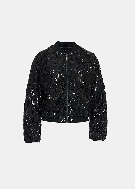 Puffer sequined jacket