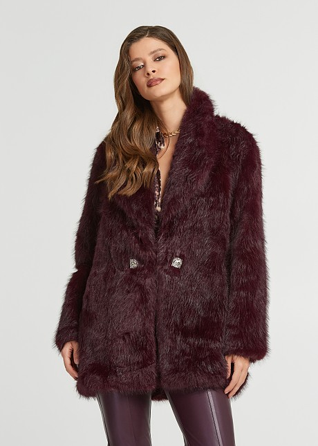 Hairy look faux fur