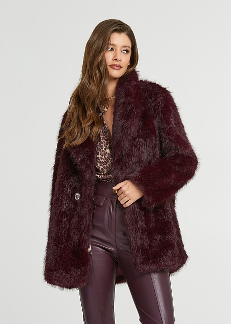 Hairy look faux fur