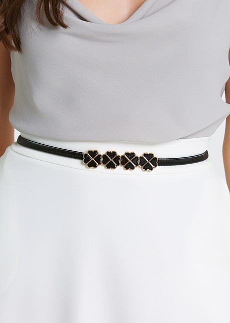 Belt with floral details