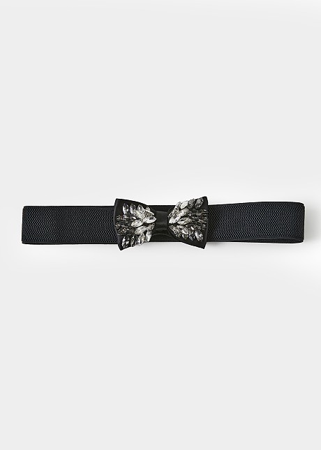 Elasticated belt with bow