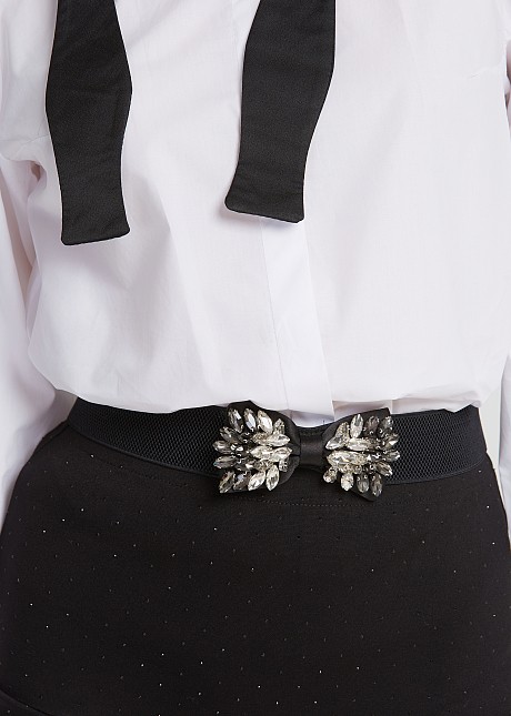 Elasticated belt with bow