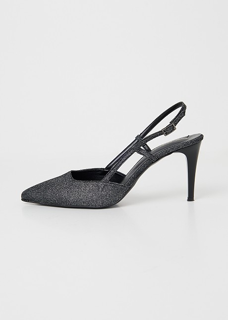 Slingback heeled shoes in grey