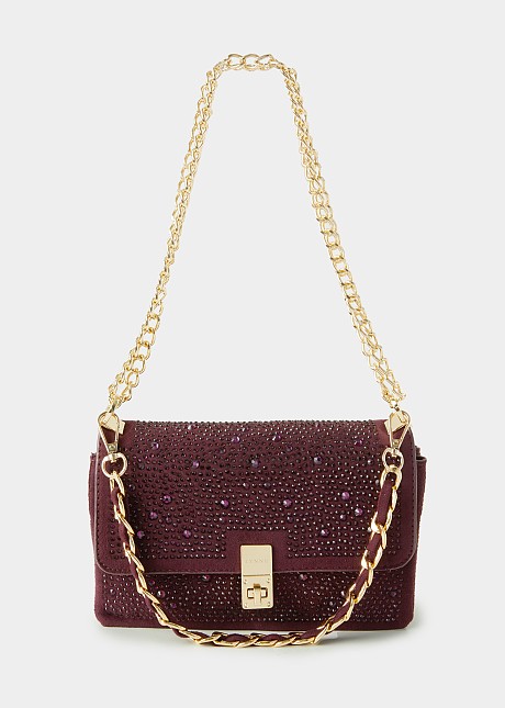 Cross body rhinestones bag