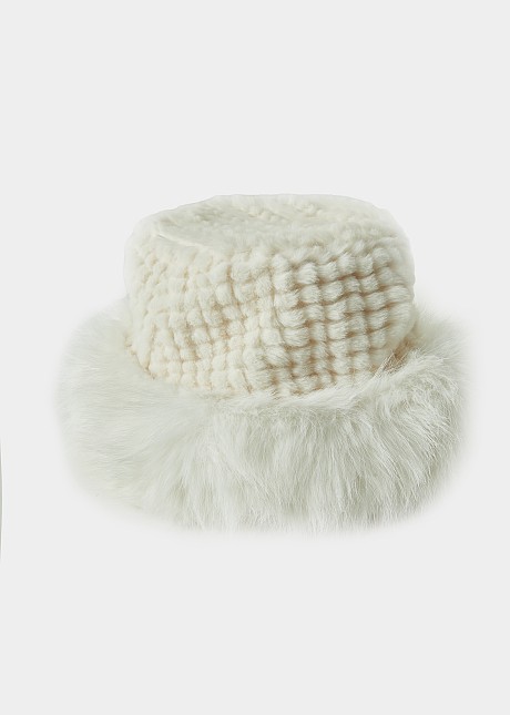 Hat with faux fur