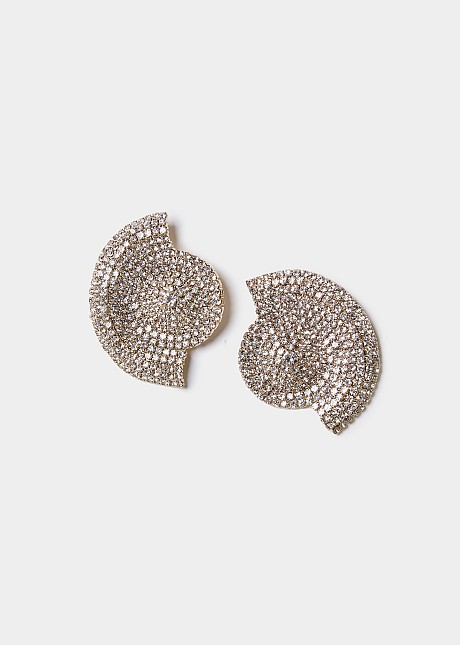 Oversized embellishment earrings