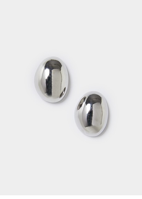 Oversized oval stud earrings