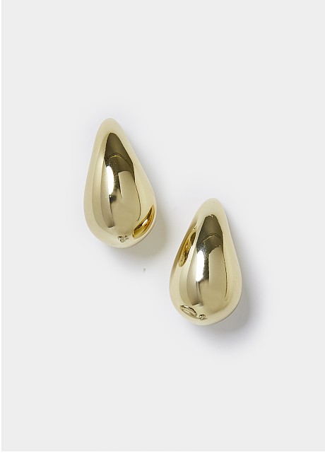 Oversized teardrop stud earrings