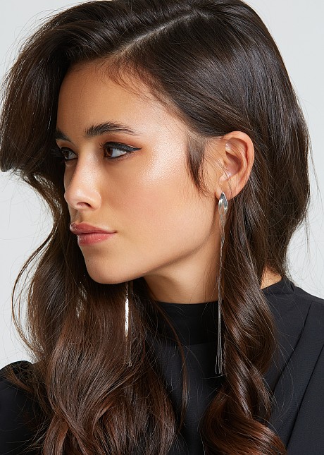 Drop braided earrings