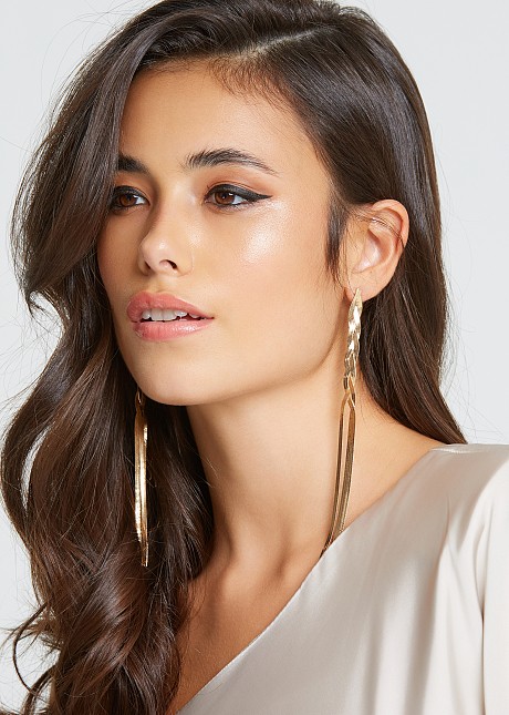 Drop braided earrings