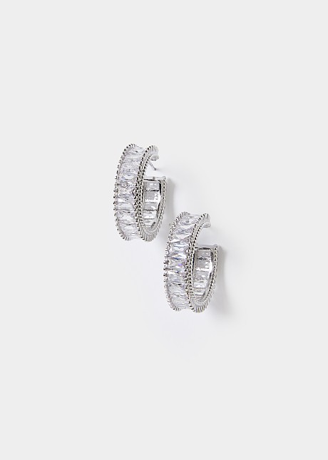 Crystal mini hoops