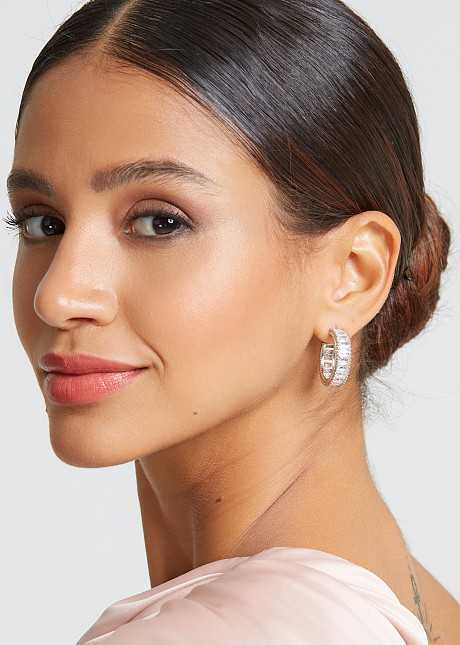 Crystal mini hoops