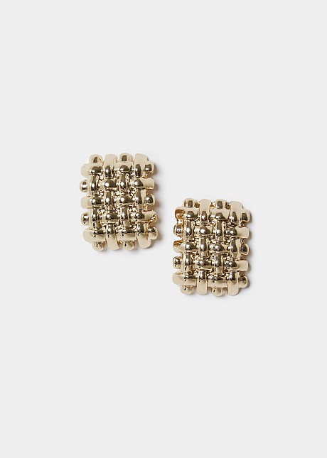 Square stud earrings