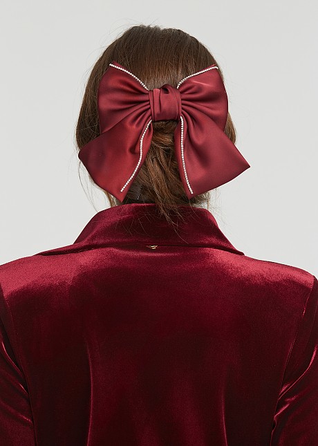 Bold bow hair clip with strass