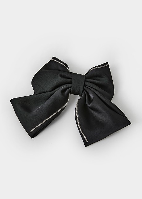 Bold bow hair clip with strass