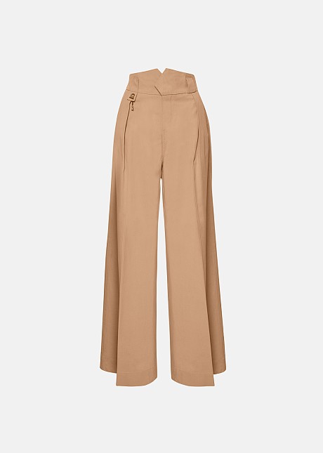 Pants gabardine wide leg