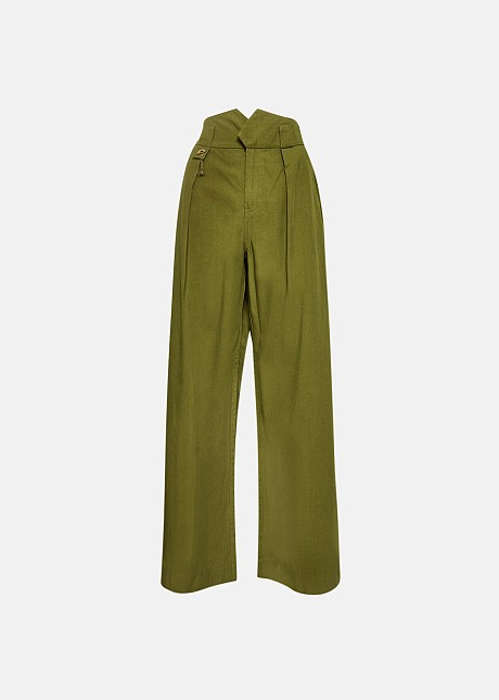 Παντελόνι gabardine wide leg