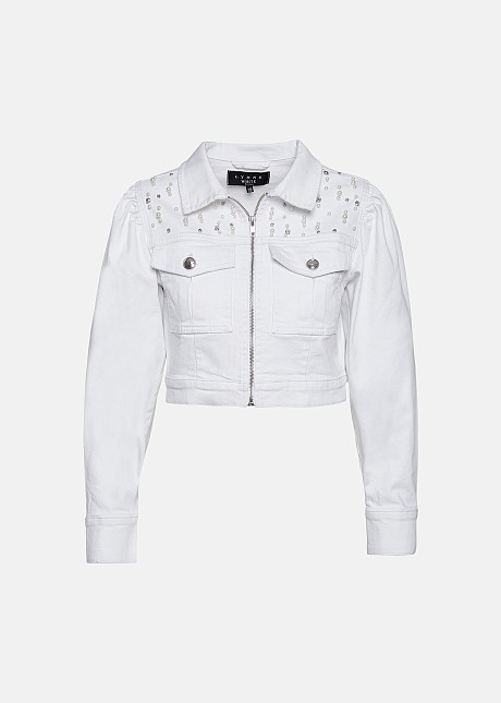 White denim jacket