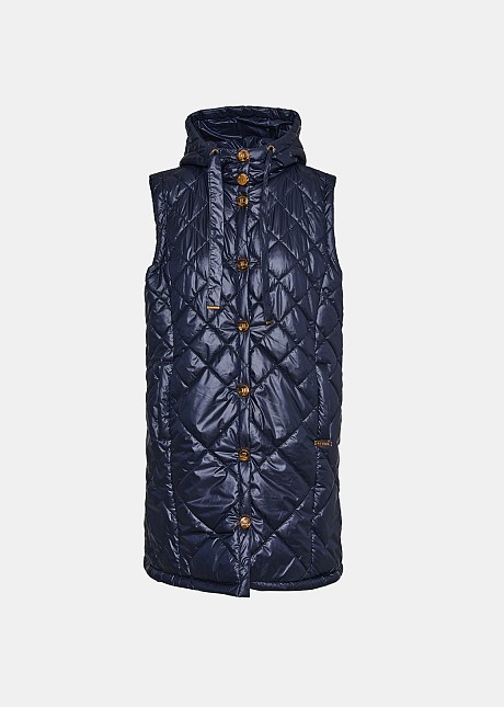 Quilted longline puffer