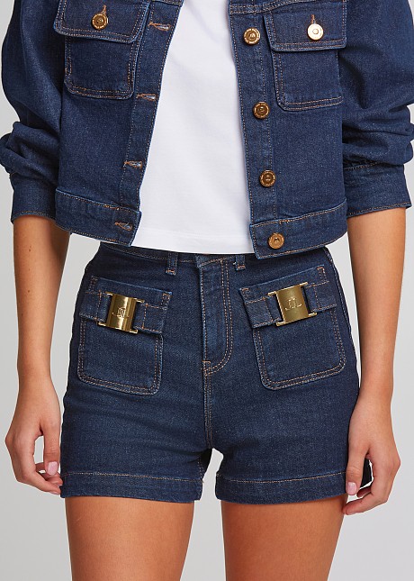 Denim Shorts with metallic details