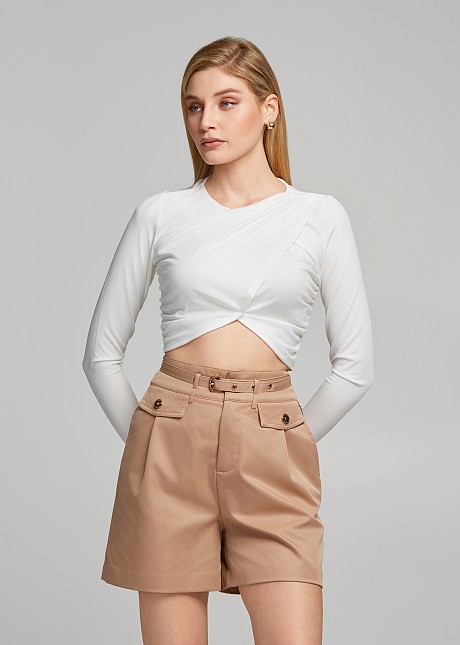 Cross cropped blouse