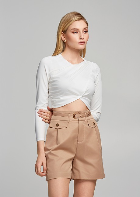 Cross cropped blouse