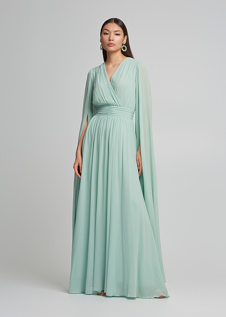 Split angel sleeve maxi dress