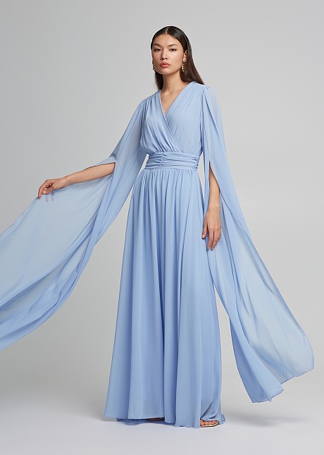 Split angel sleeve maxi dress