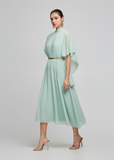 Pleated midi dress