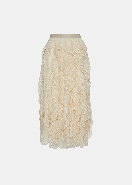 Midi lace skirt