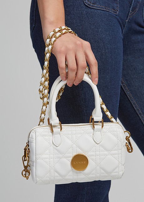 Handle mini quilted bag