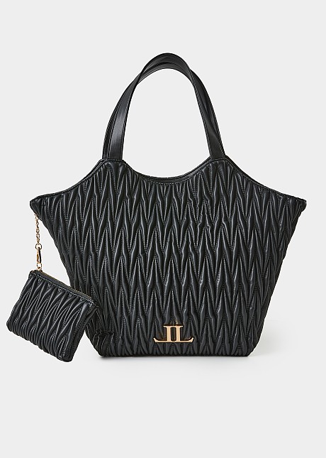 Big tote bag in leather look