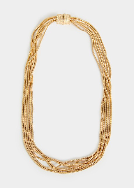 Multirow chain necklace