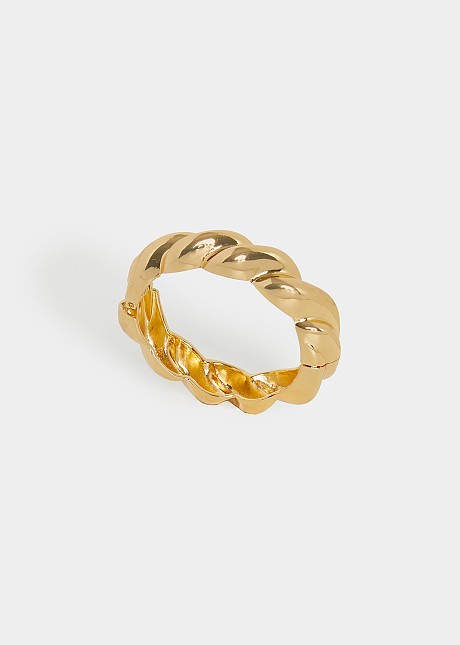 Twisted cuff bracelet in gold