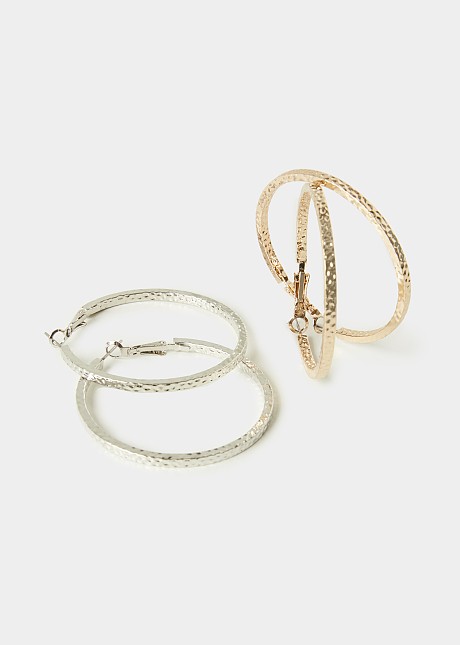 Two pack hoop earrings