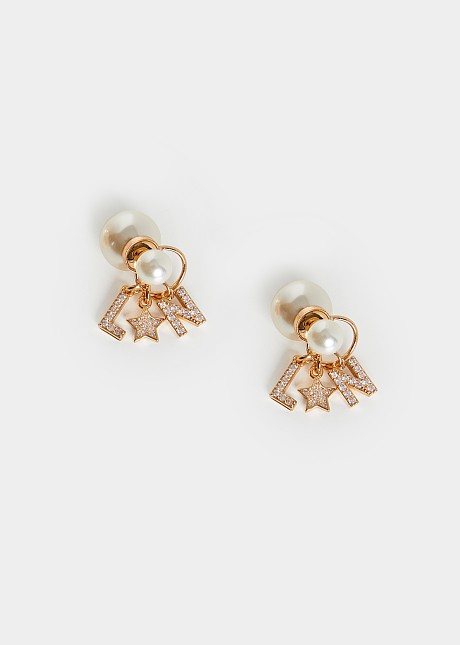 Earrings pearl studs LYNNE logo