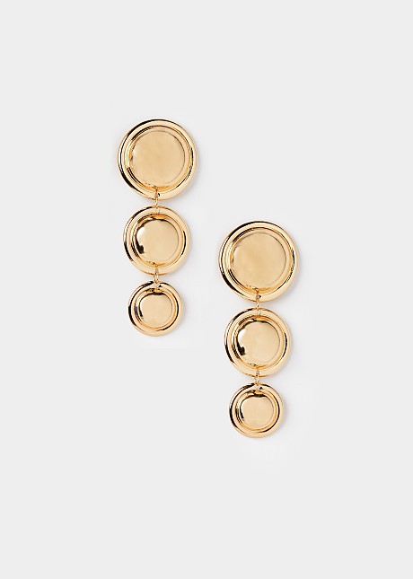 Drop earrings in golden look