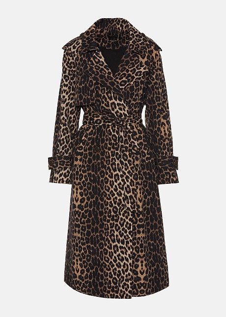 Animal printed trench coat | LYNNE