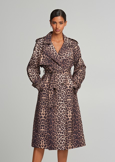 Animal printed trench coat | LYNNE