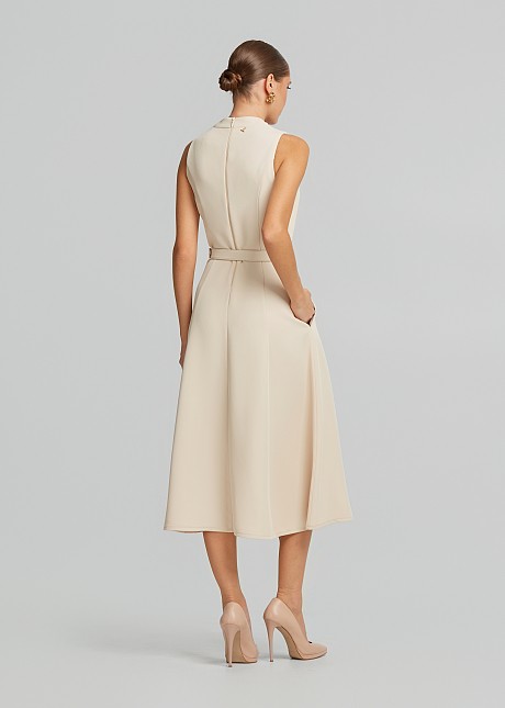 Midi A line dress with pockets