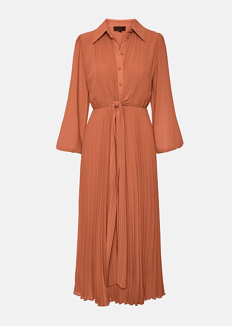 green emerald velvet dress Bellamy Red Crew-Neck Long-Sleeve Midi Dress – Club L London main image 0