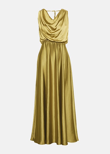 gold corset dress Zapakasa Women Golden Corset Prom Dress with Slit Mermaid Sweetheart  Evening Dress with Ruffles main image 0