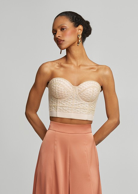 Robe trapèze à sequins - Marron/doré - FEMME | H&M FR