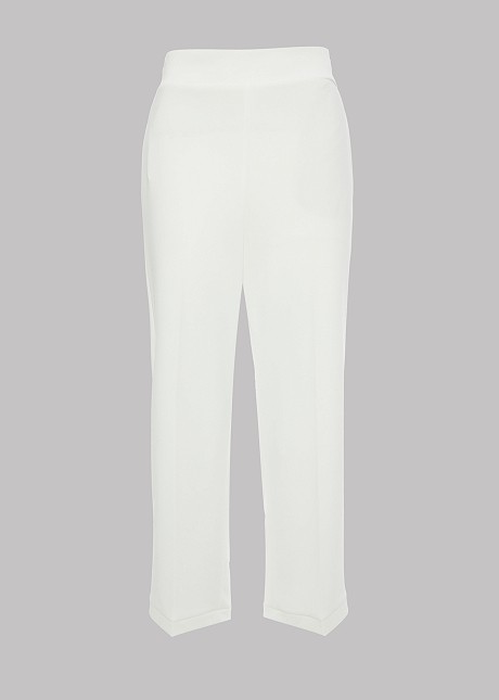 Crop high rise trousers