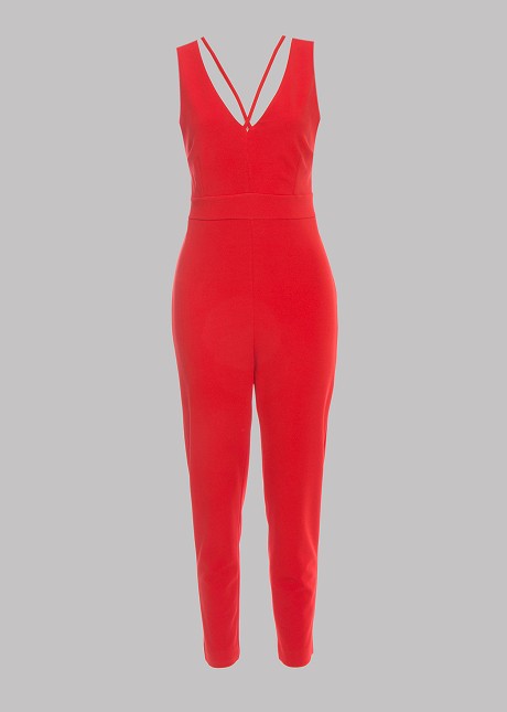 Jumpsuit with detail on the neck