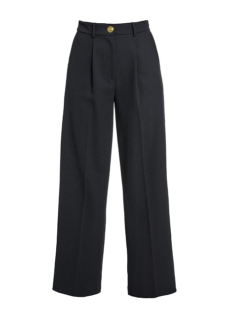 Straight high-waisted trousers