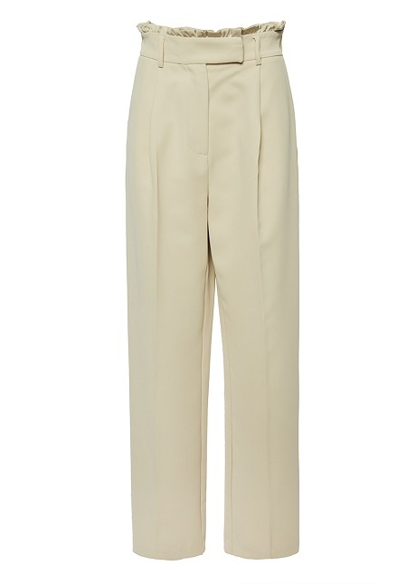High waisted trousers with pleats